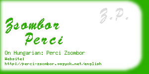 zsombor perci business card